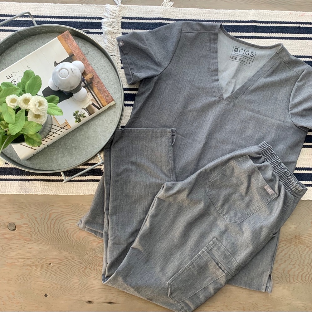 Figs Scrubs - Heather Grey - SM / SM